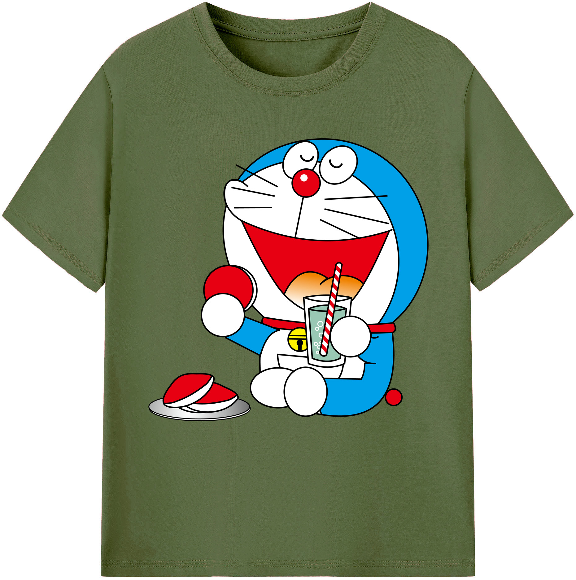 （画像用） ドラえもん Doraemon 綿100％半袖Tシャツ（フロントプリント）